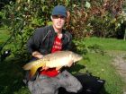 10 pound mirror carp caught at dandys ford on sunday the 18th sep by rowan parker.
